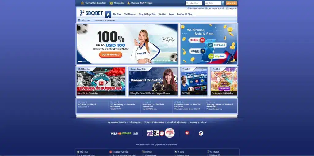 SBOBET – Nền Tảng Cá Cược Toàn Diện Cho Thể Thao và Casino