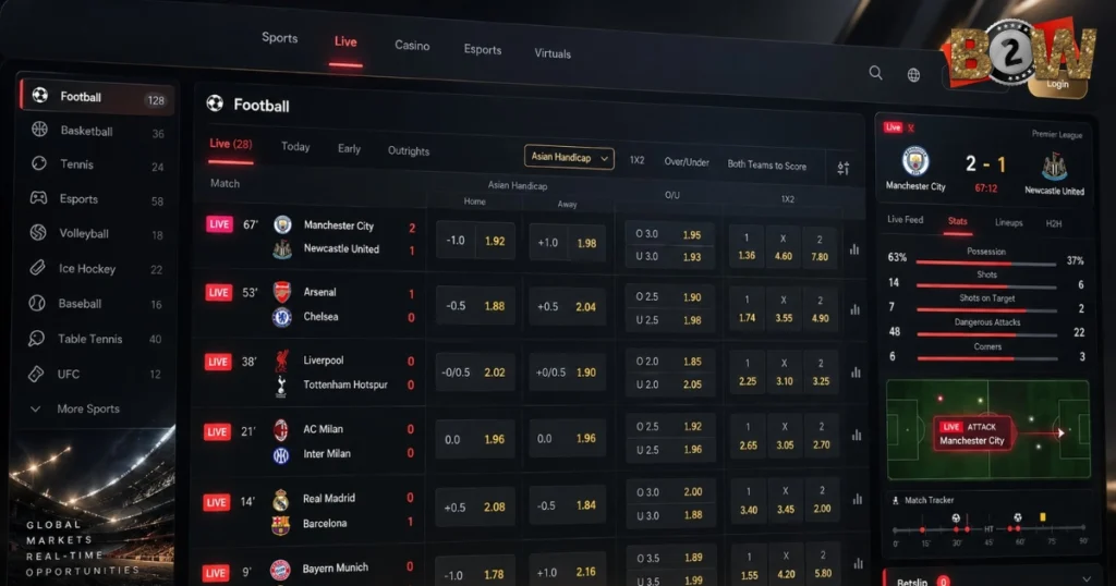 sportsbook wbet với kèo châu á, thị trường bóng đá WBET, cửa kèo WBET
