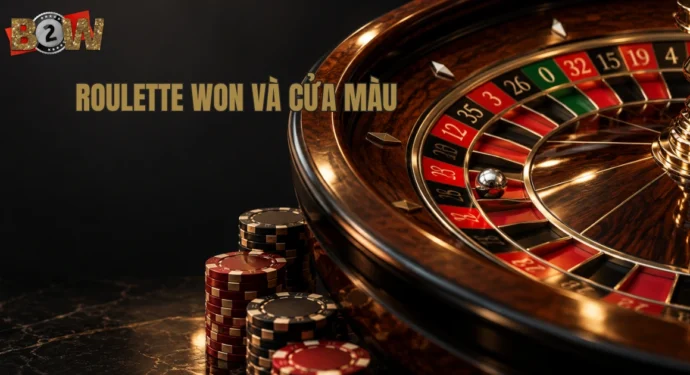 roulette won và cửa màu, vòng số WON, màu ô WON
